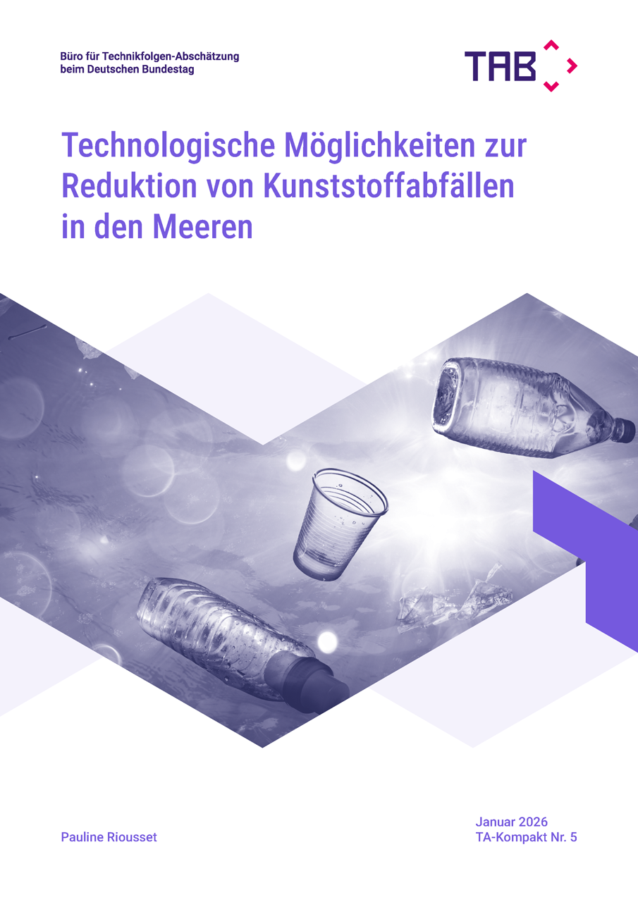 Cover: TA-Kompakt Nr. 5:Technologische Möglichkeiten zur Reduktion von Kunststoffabfällen in den Meeren