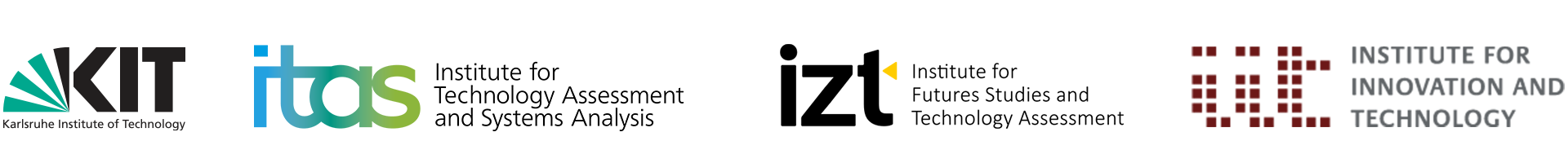 Logos of the TAB operator KIT and ITAS and the partners IZT and iit