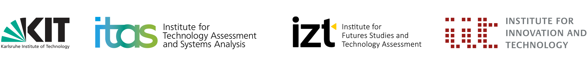 Logos of the TAB operator KIT and ITAS and the partners IZT and iit