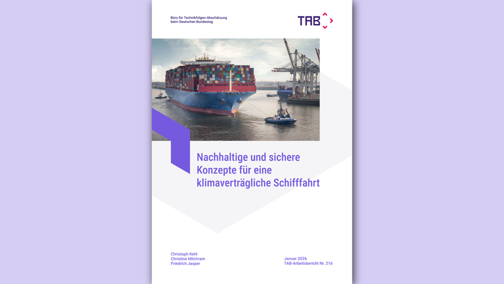 Cover TAB-Arbeitsbericht: Klimeverträgliche Schifffahrt